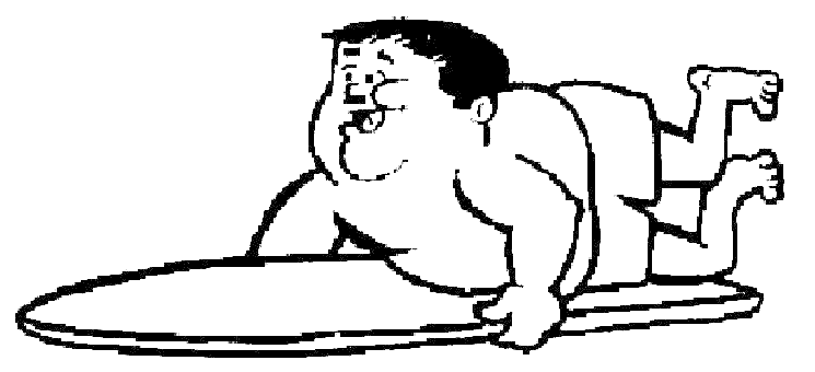 coloriage hardy fait du surf